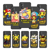 phone capa black case for oppo a74 a9 a5 a93 a53 a16 a15 f19 2020 a12 a31 a15s a54 a92 a32 a72 a5s a3s pokemon pikachu marvel