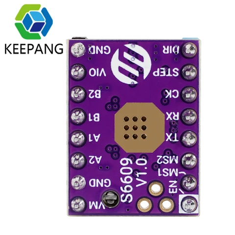 Драйвер шагового двигателя S6609 GC6609 StepStick, бесшумный драйвер для запчастей 3D-принтера Uart, замена TMC2209 TMC2208 256 Microstep