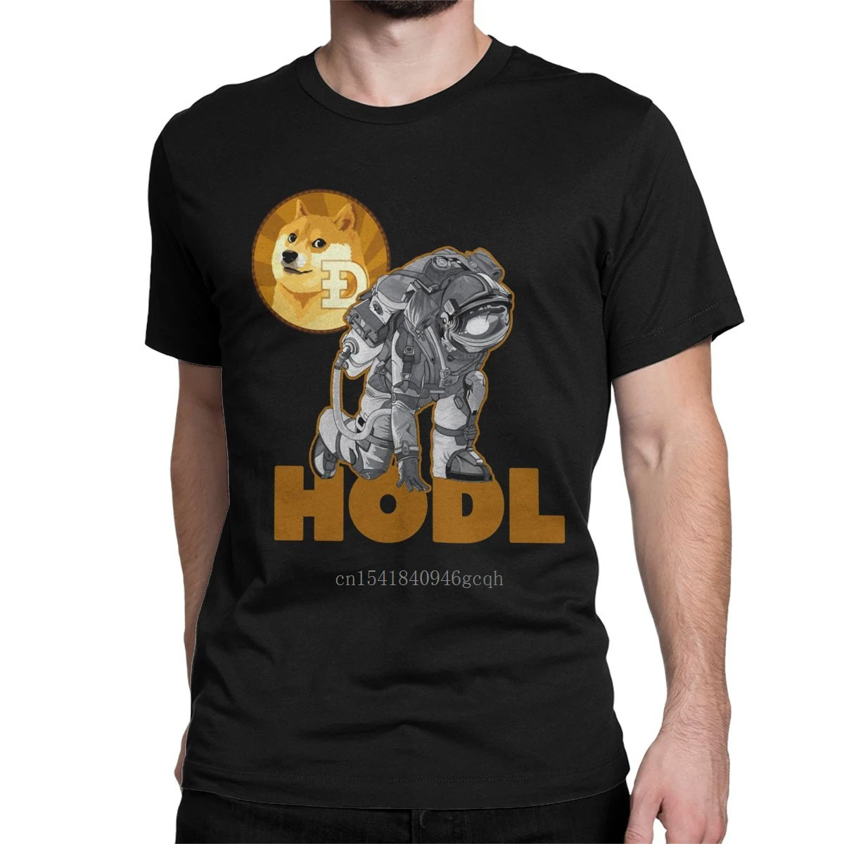 Мужские футболки Dogecoin DOGE HODL с изображением астронавта криптовалюты блочная цепь