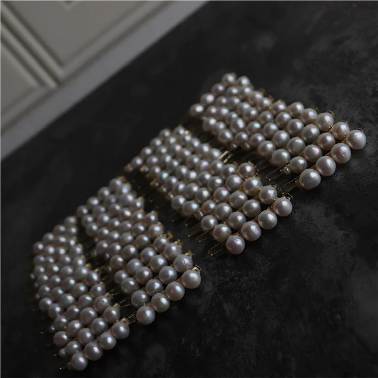 

Tiara Hair Accessories for Women Girls Hairpins Natural Baroque Pearls 14K Gold Plated Jewelry Hand Made Irregular Gift Bride