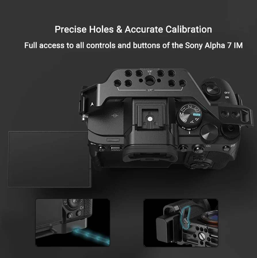 Клетка SmallRig полноразмерная для DSLR-камер Sony Alpha a7iv A7 IV / 7S III базовая пластина с