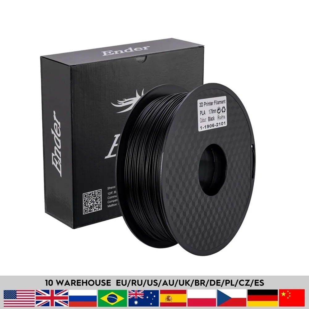 

Colorful Optional Ender 3D PLA Printer Filament 1.75mm 1kg/Roll 2.2lb Spool with CE Certification For 3D Printer