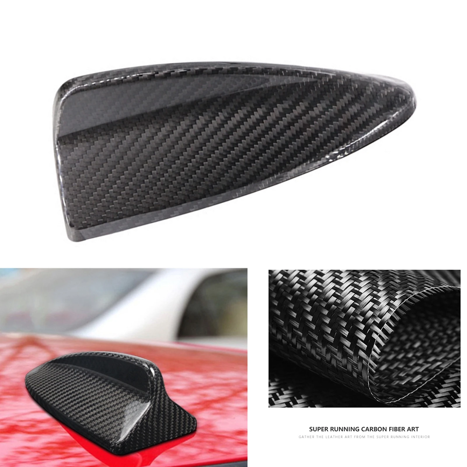 

For BMW X3 X5 X6 F25 E70 E71 Carbon Fiber Black Car Roof Shark Fin Antenna Cover Exterior Upper Antennae Aerial Mast Case Cap