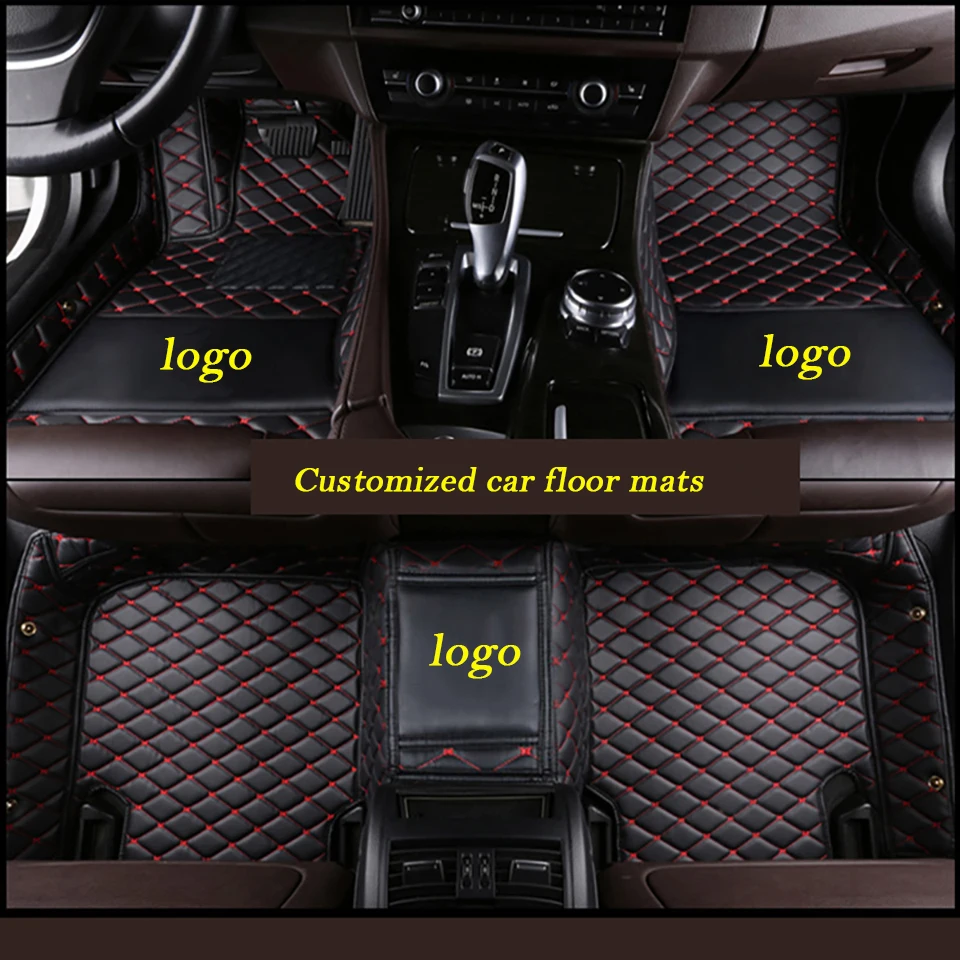 Custom car floor mats for Kia sportage sorento cerato soul optima Niro Opirus Borrego VQ Carens rio with logo car carpet