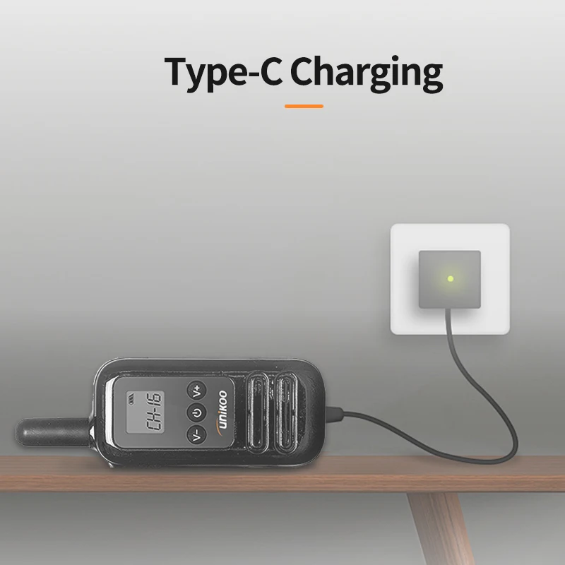 UNIKOO UK254 2 шт. мини-портативная двусторонняя радиостанция с ЖК-дисплеем PMR FRS