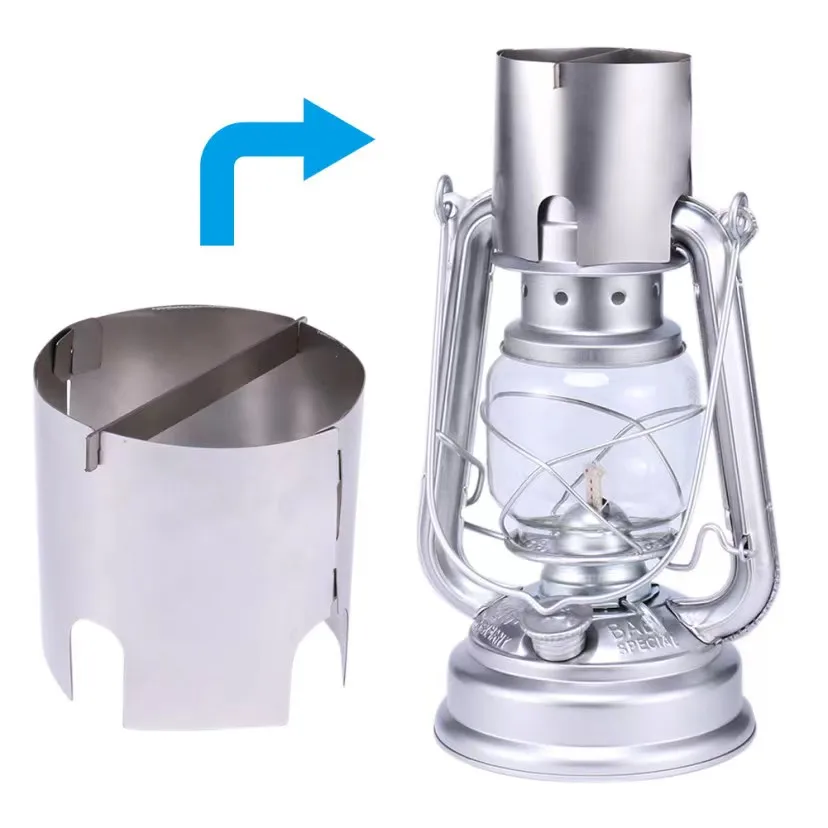 

Складная Лампа из нержавеющей стали «пера-война», изоляционный фонарь, портативная лампа, керосиновая лампа, уличный абажур, подогреватель ...