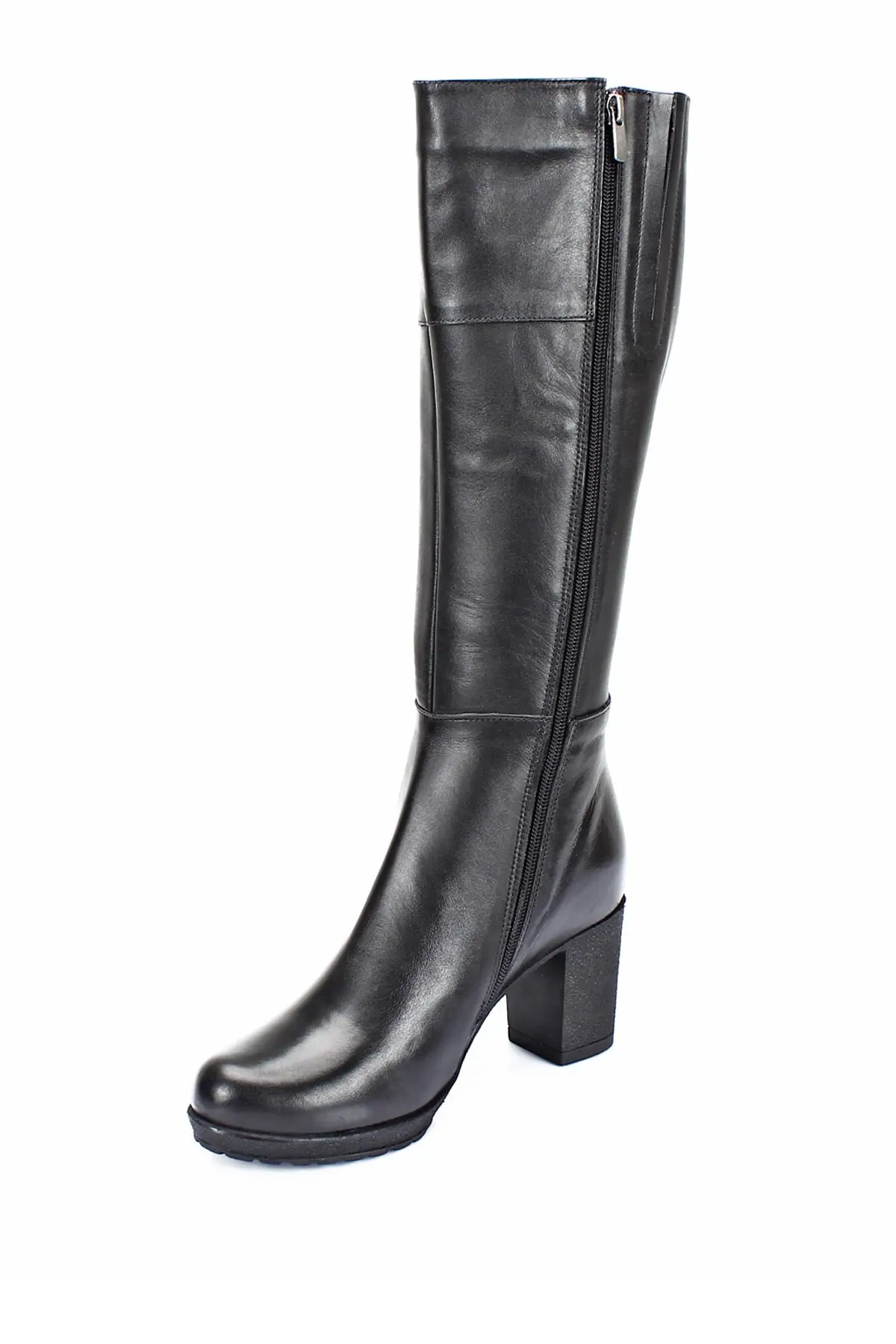 

Women BootsGenuine Black Leather Heels Zipper 's Day Bust Comfortable Ladies Boots Stylish Female Boots Platform