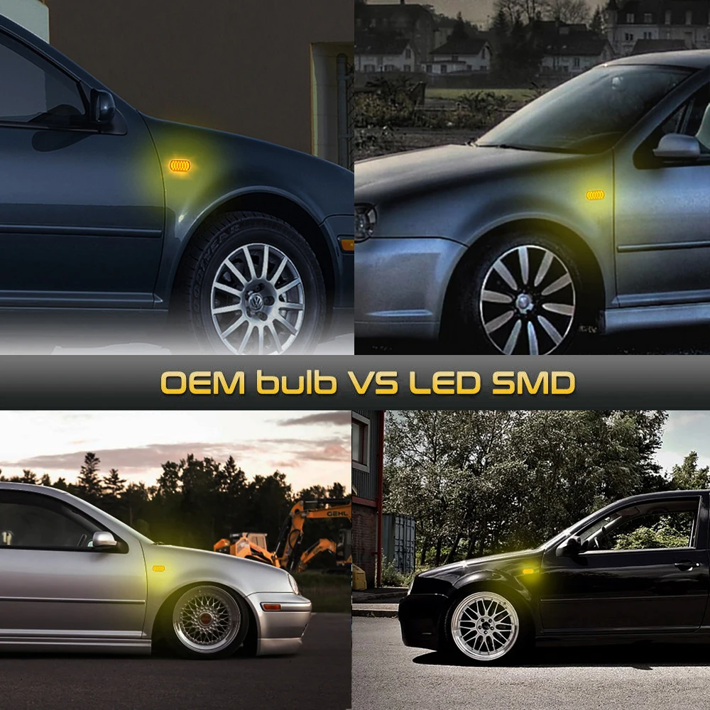 2x светодиодный динамический боковой указатель поворота светильник