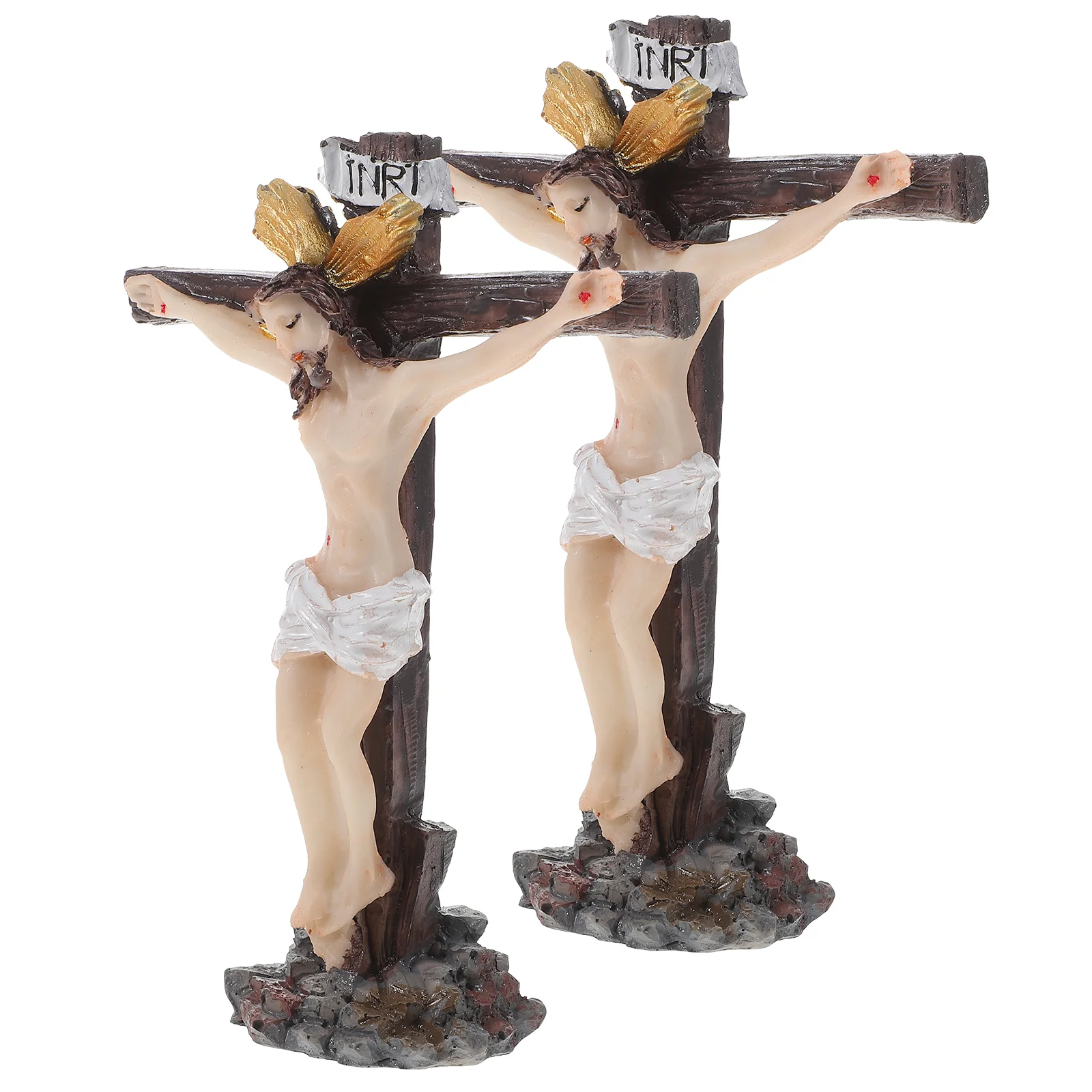 

2pcs Jesus Carries His Cross Statue Jesus Decor Living Room Decor Catholic Gifts