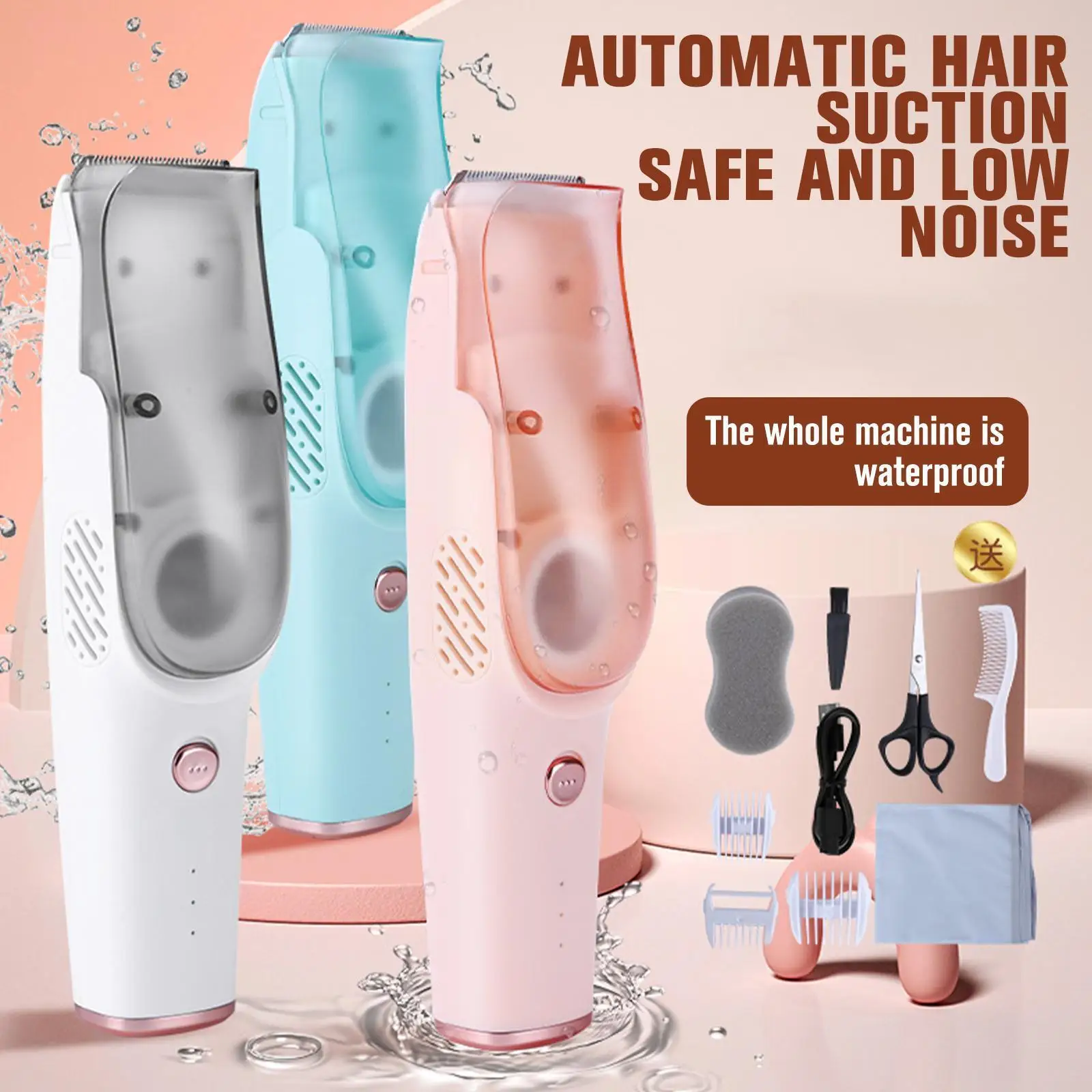 

100v-240v Salon Professional Hair Electric Hair Trimmer For Baby Noise Reduction Rechargeable Hair Cutter T1l7