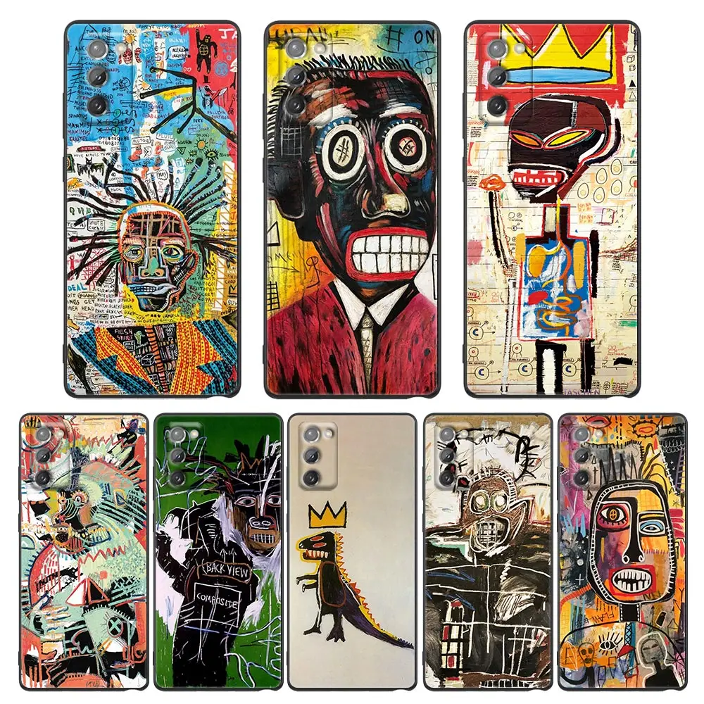 

Phone Case for Samsung Note 20 9 10 8 5G M11 M12 M30s M32 M21 M51 F41 F62 M11 Case Cover Art Graffiti J-Jean Michel Basquiat Art