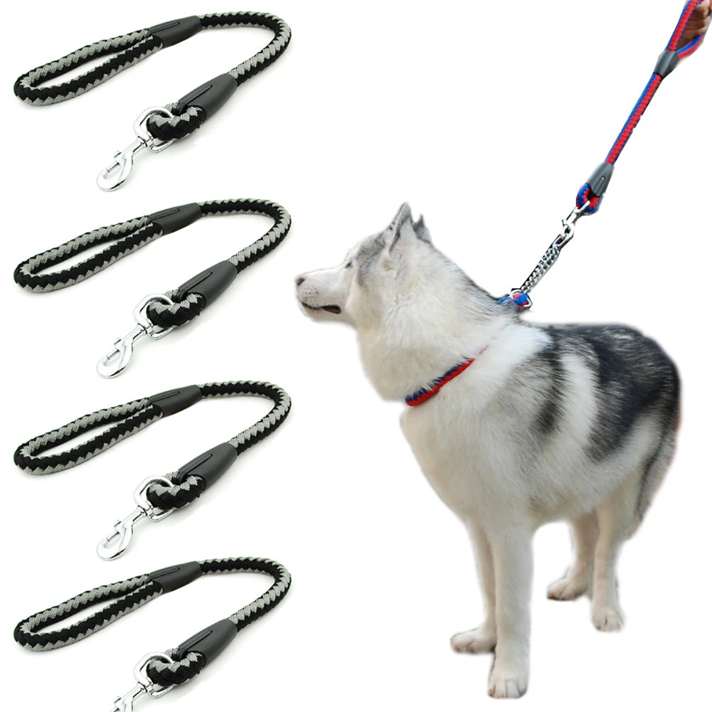 

Pet traction rope braided round rope short drawstring wear-resistant bite-resistant dog rope large and medium-sized dog leash