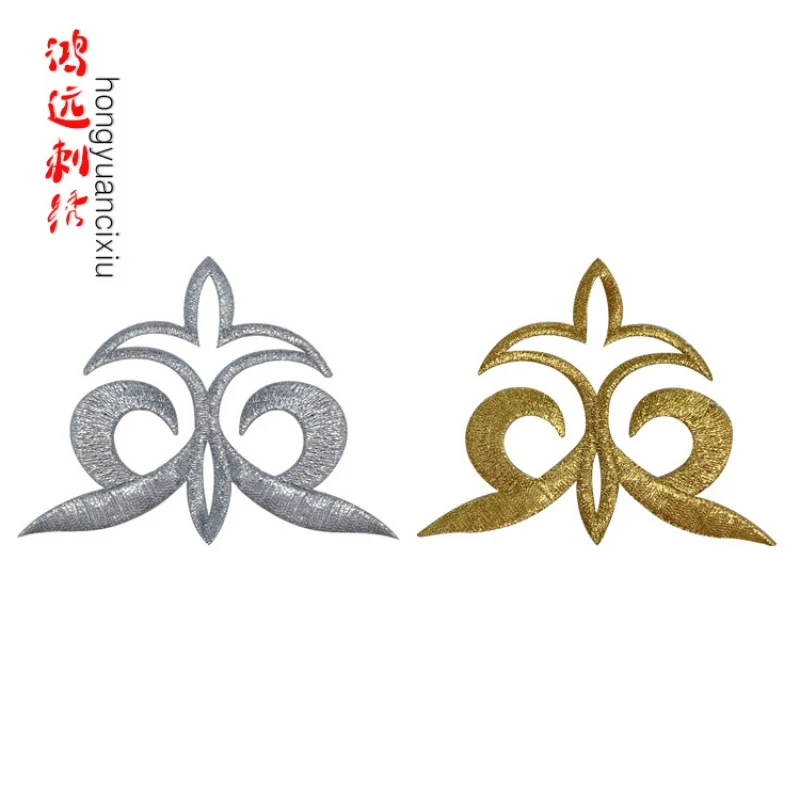 

Hot Chinese Embroidered Fabric Stickers Traditional Fashion Adhesive Iron Cloth Decoration Patches Knitting Ironing DIY