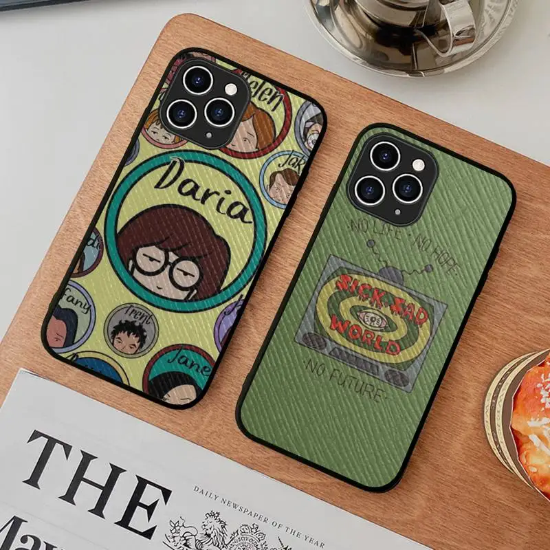 

Anime D-Daria Phone Case Hard Leather Case for iPhone 11 12 13 Mini Pro Max 8 7 Plus SE 2020 X XR XS Coque