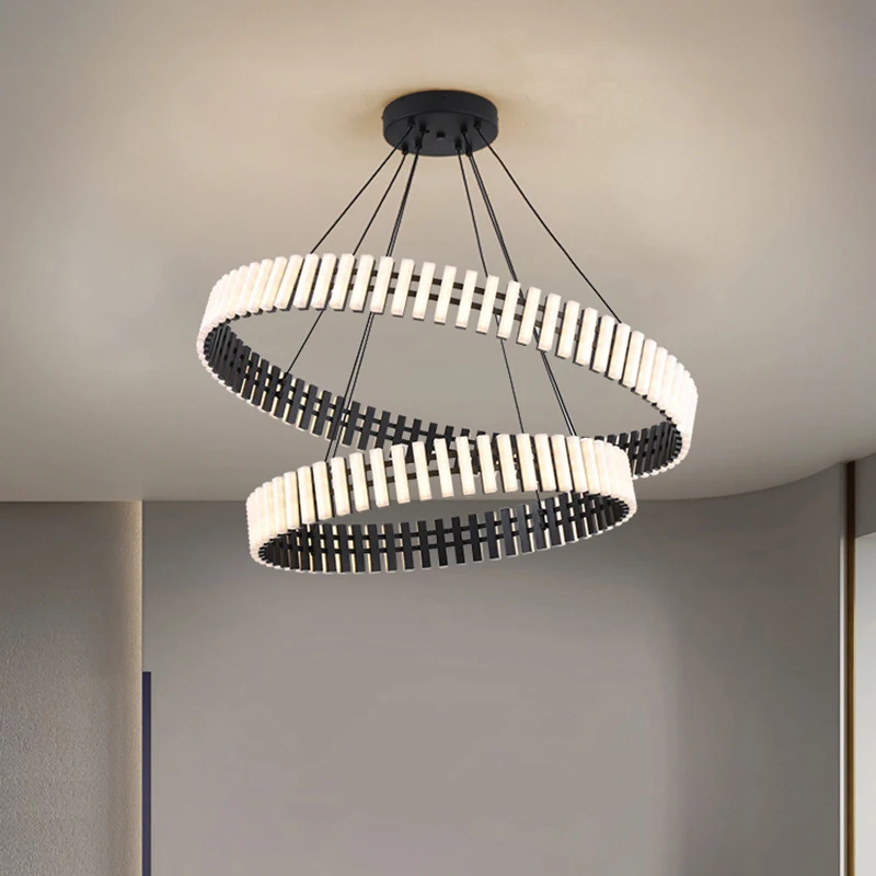 

Led Art Chandelier Pendant Lamp Light Modern Designer Rings Lighting Living Dining Room Bedroom Hanging Fixtures Luminaire
