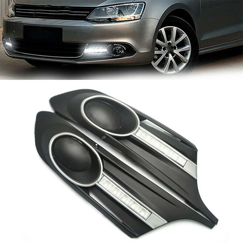 2X Автомобильные дневные ходовые огни противотуманные белые для Sagitar Jetta MK6 2011-2012