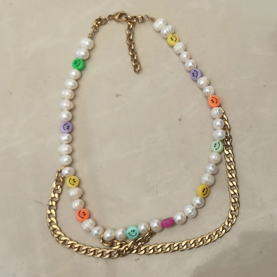 2022 подвеска ручной работы в ассортименте со смайликами Пресноводный Жемчуг