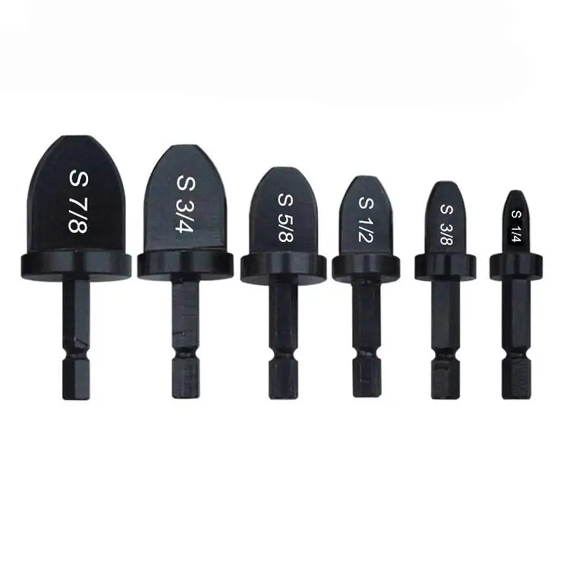 

6pcs Hex Round Handle Air Conditioner Copper Pipe Swaging Tool Tube Expander Drill Bit Repairing Set Perfect For Installers