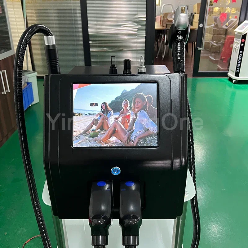 Диодный лазер для постоянного удаления волос 2 в 1 Q с переключателем Nd Yag 755 808 1064 нм