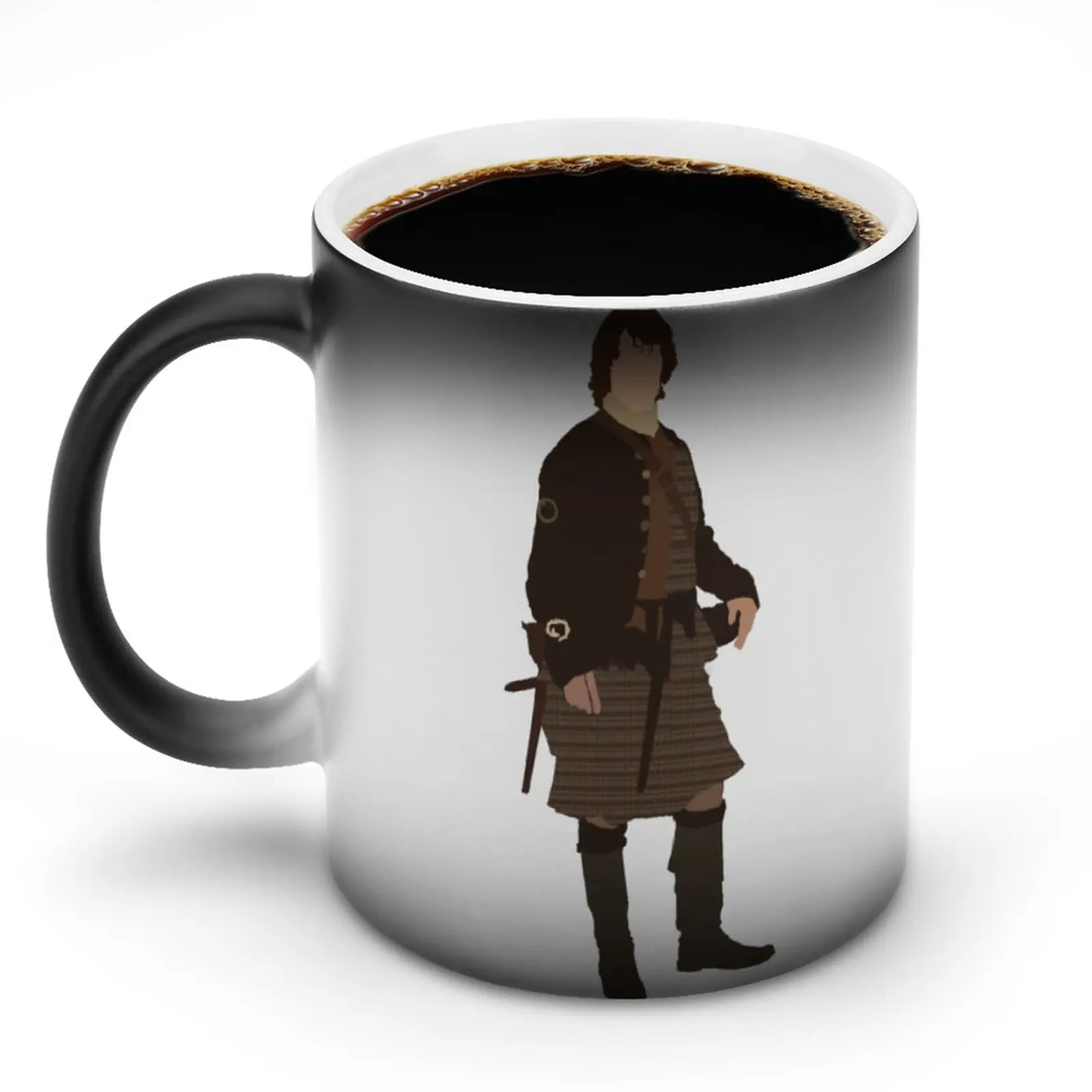 

Кружка Outlander с изображением Джейми Макензи Фрейзера, Классическая фарфоровая кружка, чашки для эспрессо, меняющие цвет, оптовая продажа