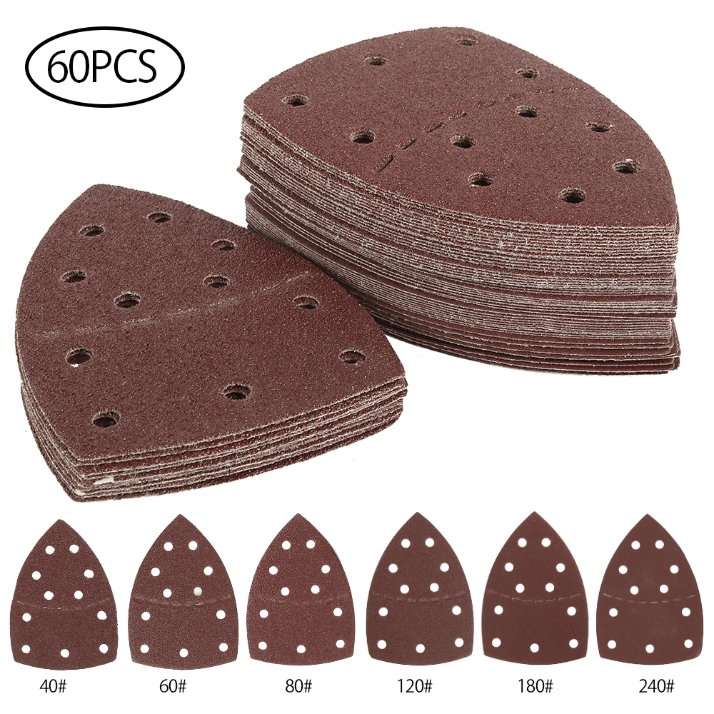 

60 шт. флокирующая наждачная бумага с рисунком мыши, листы для шлифовальной бумаги, дисковый коврик, Осциллирующий многофункциональный инст...