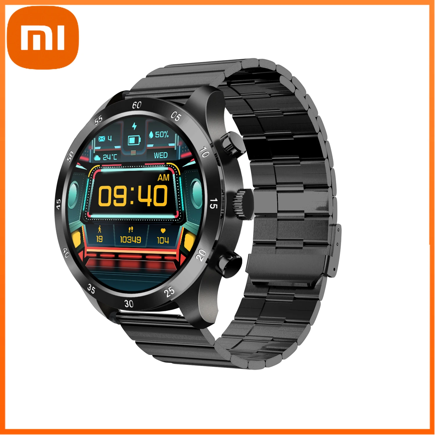 

Xiaomi Smartwatch Men Bluetooth Call Heart Rate Detection Message Push Blood Pressure Watch for Men Android Ios Ip67 Waterproof