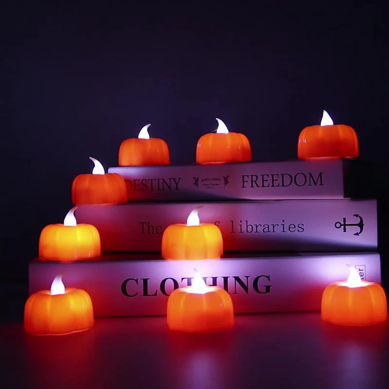

New Halloween Pumpkin Candle Light LED Lights Halloween Party Supplies Lantern Lamp Halloween Ornaments Props Home Decorations