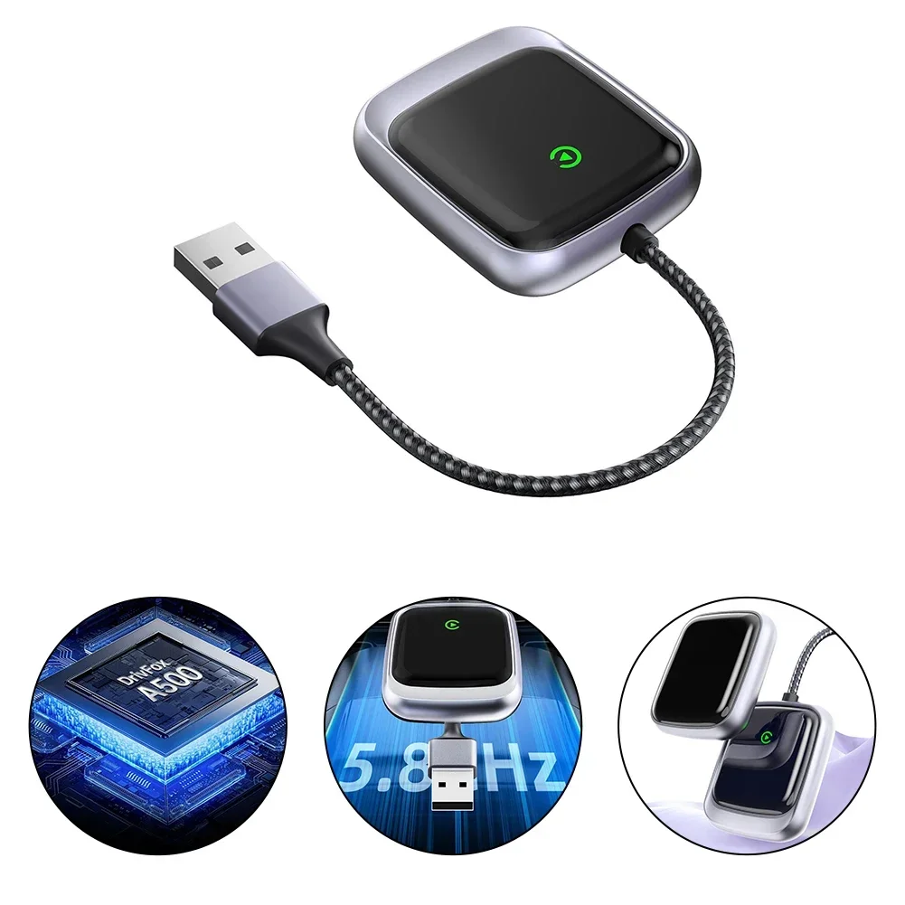 Беспроводной адаптер C Arplay A Ndroid Auto 2-в-1 Smart Dongle 5G WIFI для I Phone Box