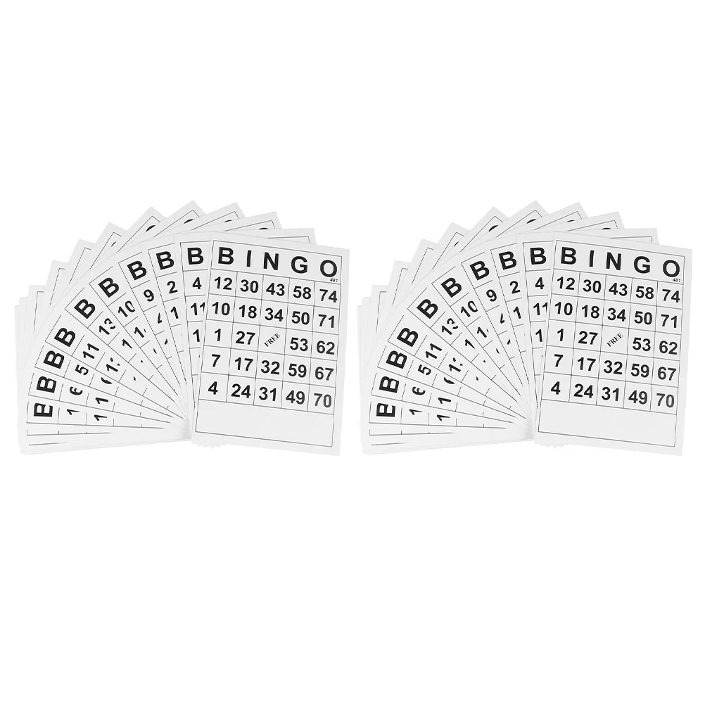 

120 Pcs Bingo Cards Adulttoy Gathering Supply Blank Paper Interactive Party Game Funny Child Interesting