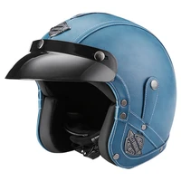 retro helmet motorcycle vintage half helmet 34 leather helmet personality pedal helmet electric vehicle helmet soldier cap 5551
