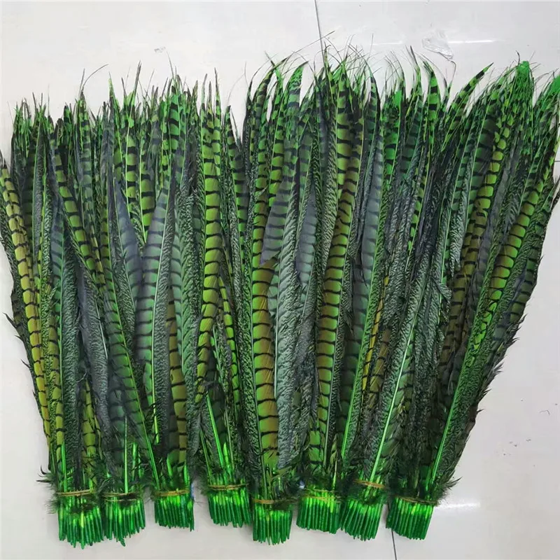 

50pcs/lot Pheasant Feathers for Crafts Green 60-70inch/24-28CM Carnival Home Dancers Christmas for DIY Decoration Plumes