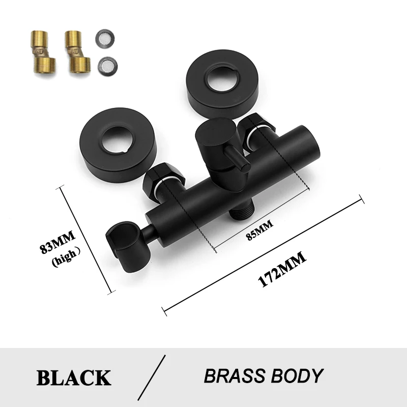 

Латунный туалетный распылитель для горячего и холодного биде, ручной комплект подгузников для биде, комплект для душа в ванную комнату, портативный распылитель Shattaf, струйный душ, черный комплект
