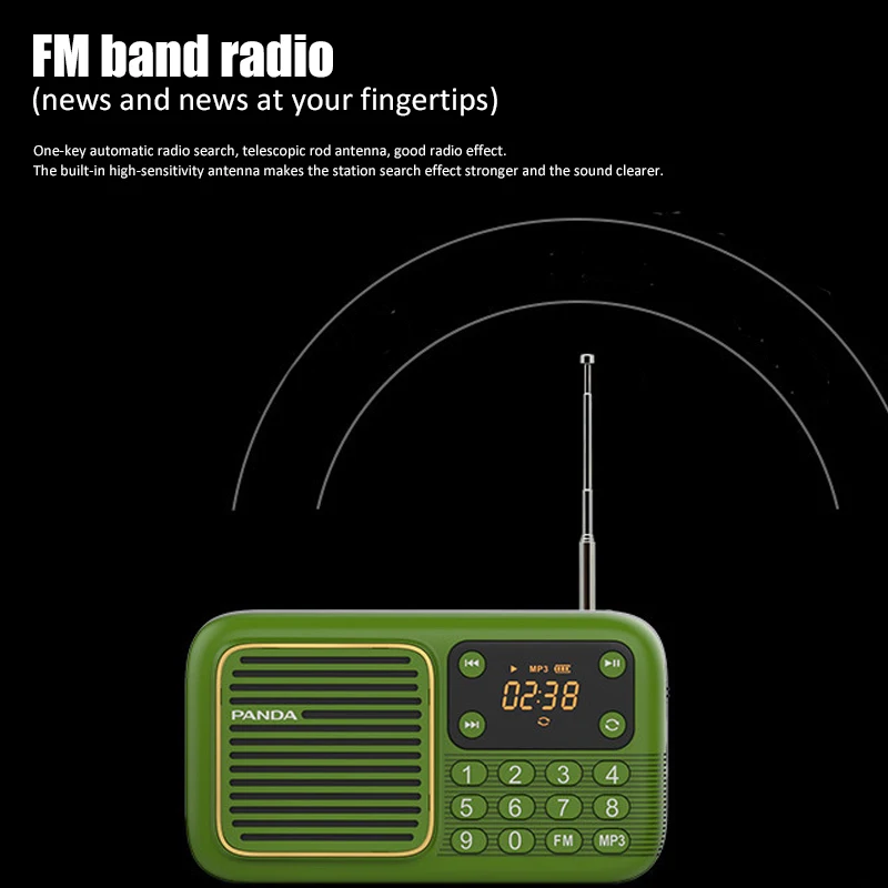 Мини fm-радио портативное цифровое радио Ручной динамик MP3 музыкальный плеер со