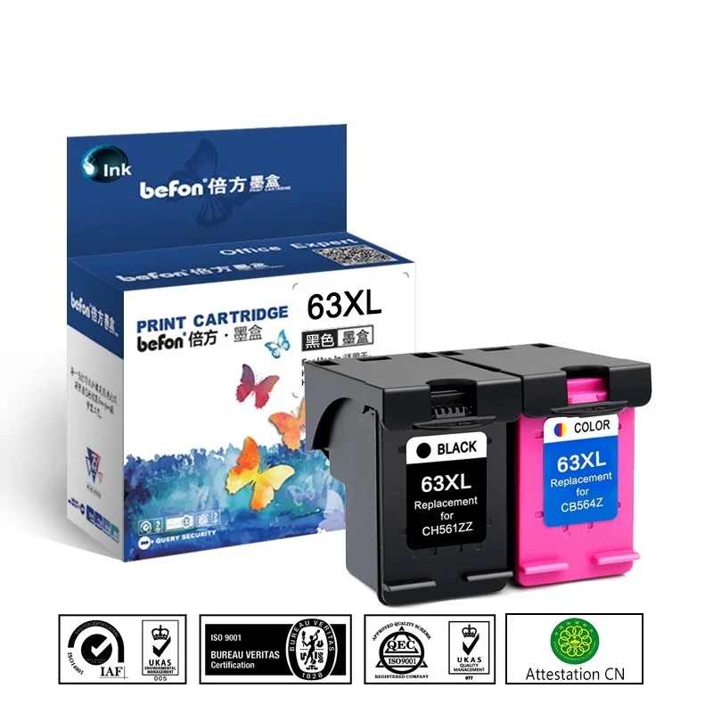 

2022 63XL Re-Manufactured Cartridge Replacement for HP 63 XL Ink Cartridge for Deskjet 1110 1111 1112 2130 2131 2132 Printer