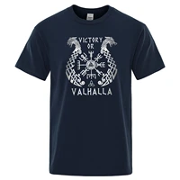 2022 summer print t shirt men short sleeve viking legend t shirt retro classic tee shirt valhalla odin tops mens cotton tshirt
