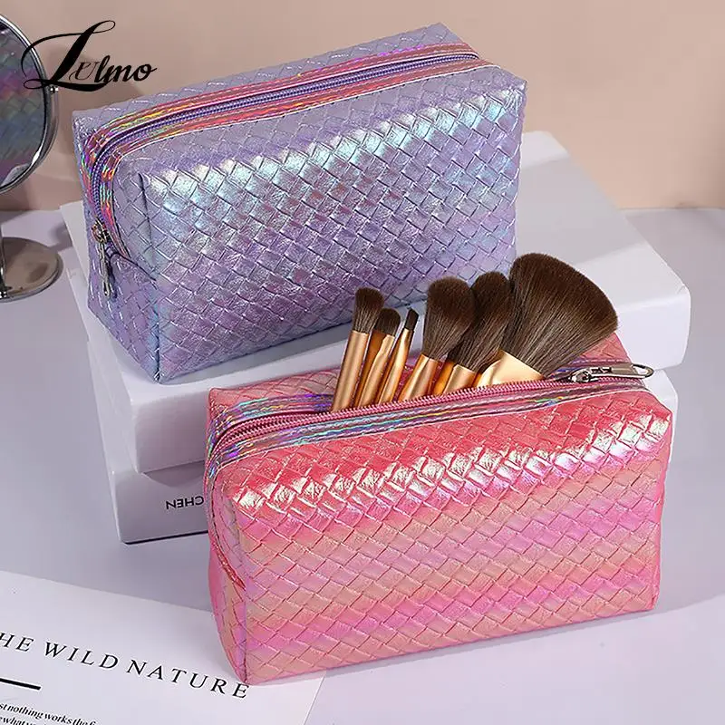 

Holographic Makeup Bag Cosmetic Travel Bag Toiletry Organizer Purse For Women Colorful Organizer Pouch Travel Fashion