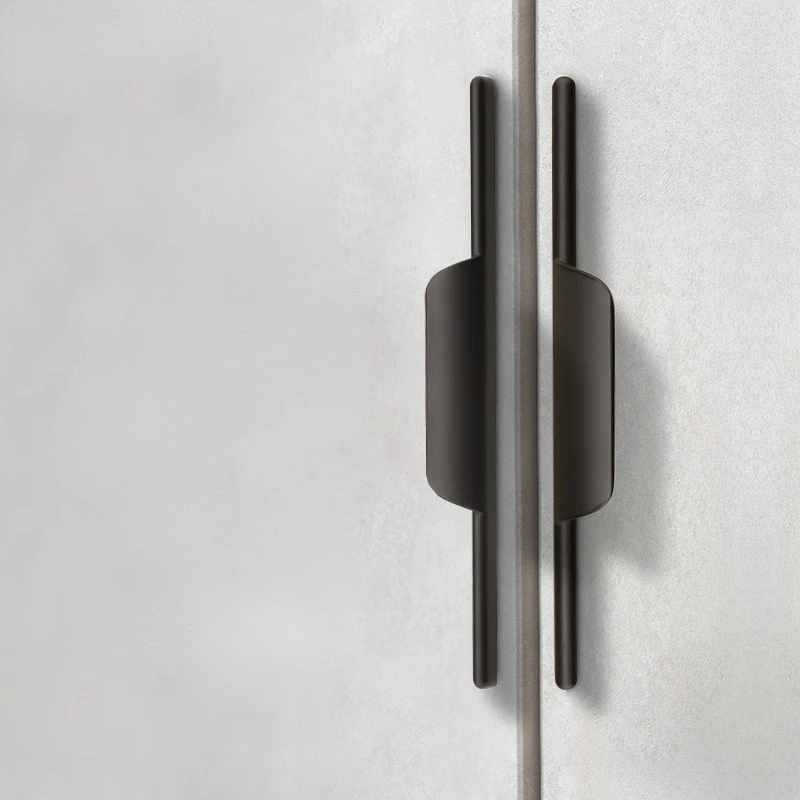 

Высококачественная Черная дверная ручка в американском стиле для гардероба, подходит для скандинавского кухонного шкафа, черная ручка для ...