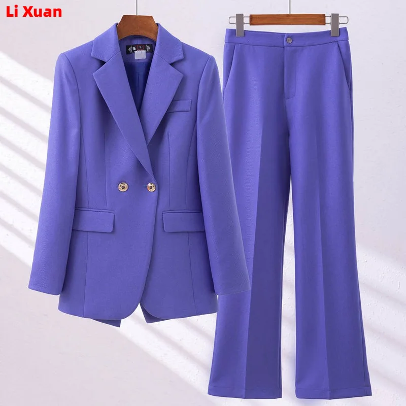 High Quality Autumn Winter Formal Ladies Blazer Women Business Suits with Sets Work Wear Office Uniform 4XL Size Pants Jacket