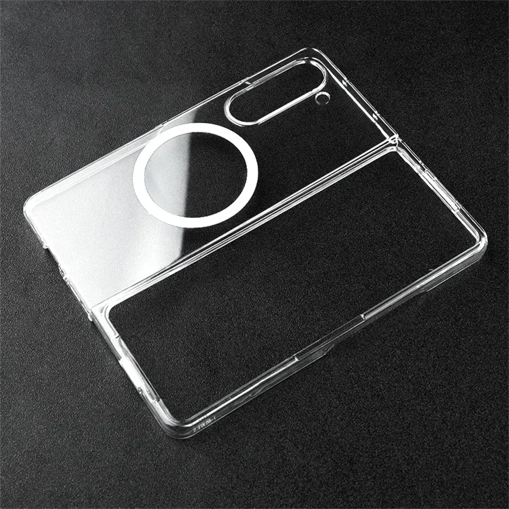 Оригинальный прозрачный Магнитный чехол для беспроводной зарядки Samsung Galaxy Z Flip 6 5