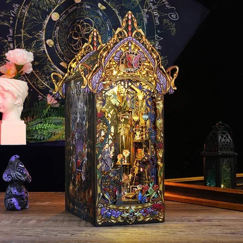 DIY книжный уголок комплект деревянный мини-кукольный домик сборная модель