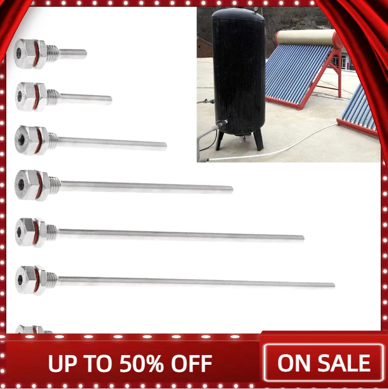 

L35-300mm Thermowell нержавеющая сталь m10 x резьба OD 6 мм для датчика температуры Профессиональный Thermowell нержавеющая прочная