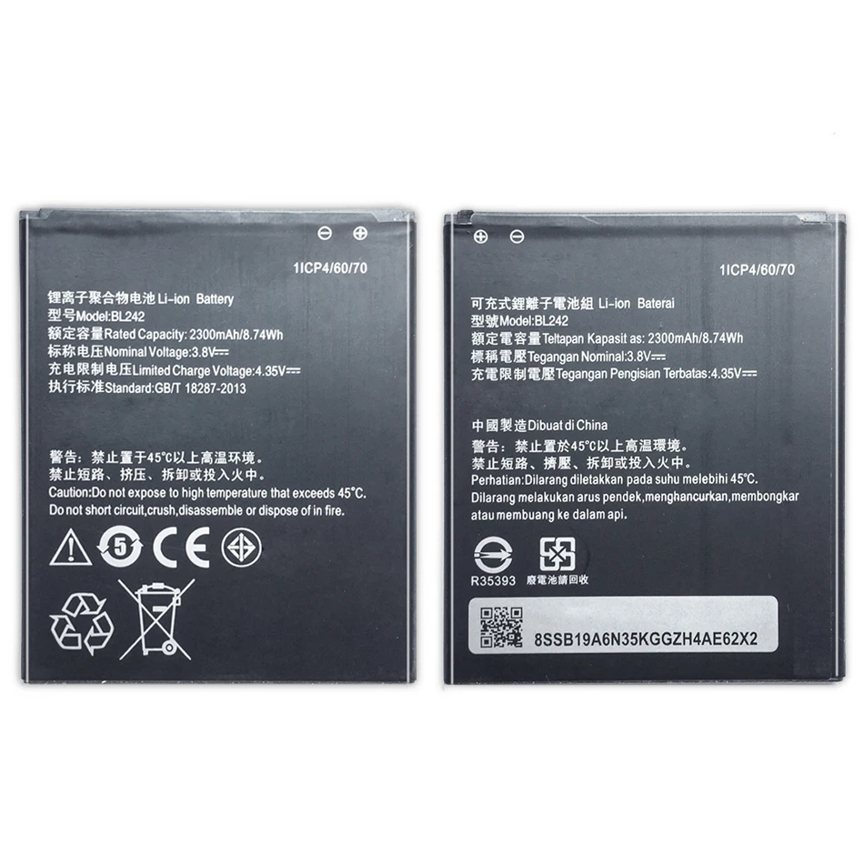 

BL 242 BL242 Mobile Phone Battery For Lenovo K3 K30-W K30-T A6000 A3860 A3580 A3900 A6010 A6010 Plus Replcaement Batteria