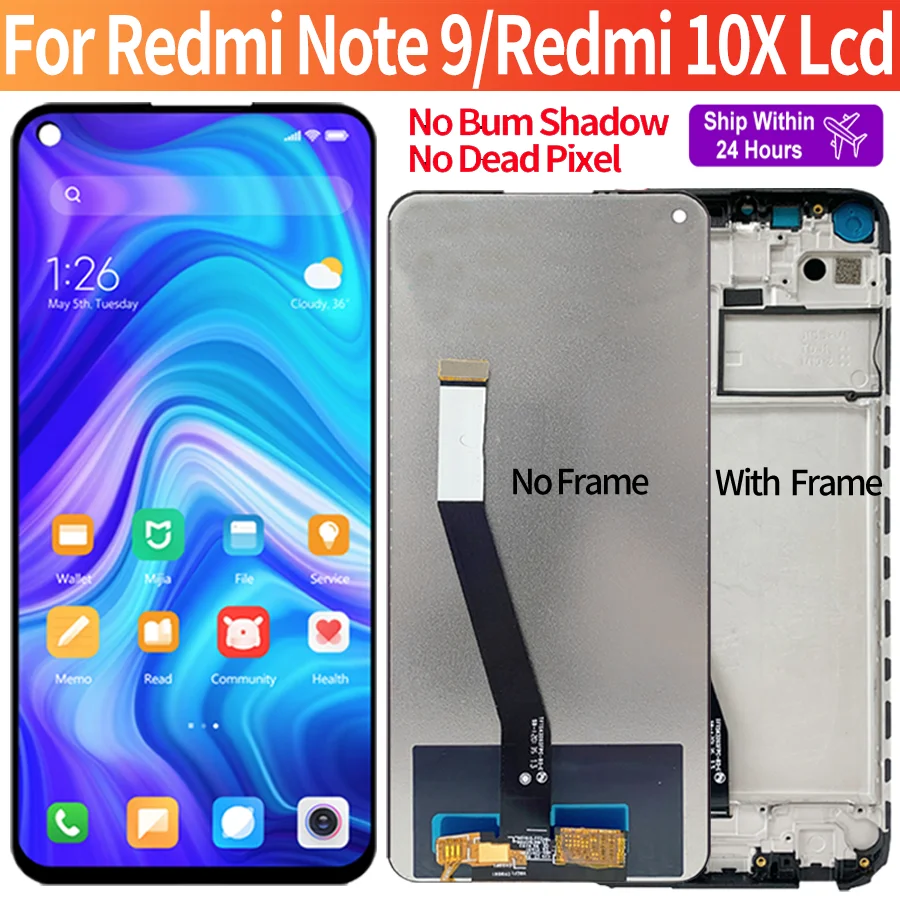 

6.53'' Original LCD For Xiaomi Redmi Note 9 Note9 M2003J15SC Lcd Display Touch Screen Digitizer Part For Redmi 10X 4G Redmi10X