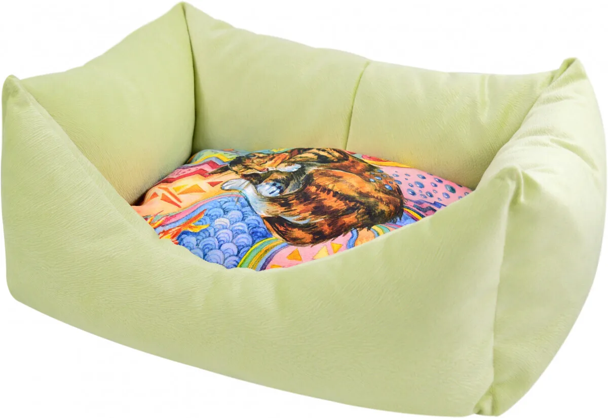 730014к лежанка пухлик Сны рисунок Кошка мебельная ткань №1 43*32*21 см - Цена: 2133.97