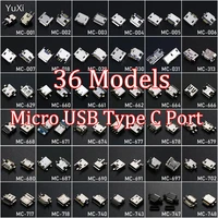 36models micro usb type c connector jack charging dock port plug type c socket micro usb jack for xiaomi huawei samsung sony