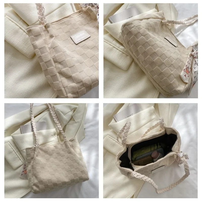 Новая вместительная сумка Женская Повседневная универсальная Холщовая Сумка