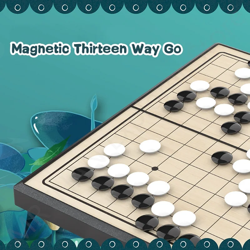 

Игрушки Детские магнитные для родителей Gomoku, маленькие классические детские настольные игры для развлечений, студенческий складной портативный нарды, прочный