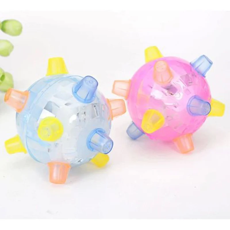 

Glowing Jumping Balls Toys Flash Novelty Funny Music Dancing Balls Flashing Bouncing Vibrating Ball Pet Dog Chew Pet Supplies