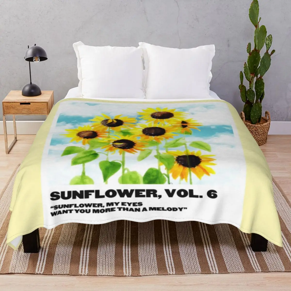 Sunflower Vol 6 Polaroid Blanket Fleece Decoration Warm Unisex Throw Blankets for Bedding Home Couch Travel Office