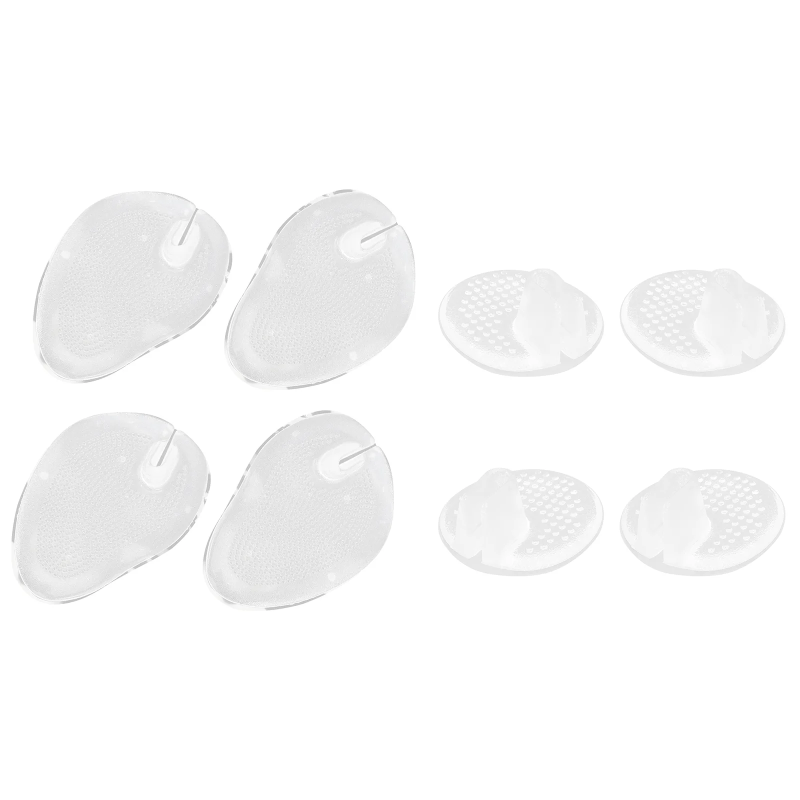 

4 Pairs Thong Sandal Toe Cushions Silicone Forefoot Cushions Clear Toe Grip Pads